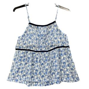 Old Navy‎ Cami Womens Large Casual Top Short Sleeve Straps Blue Sheer Camisole